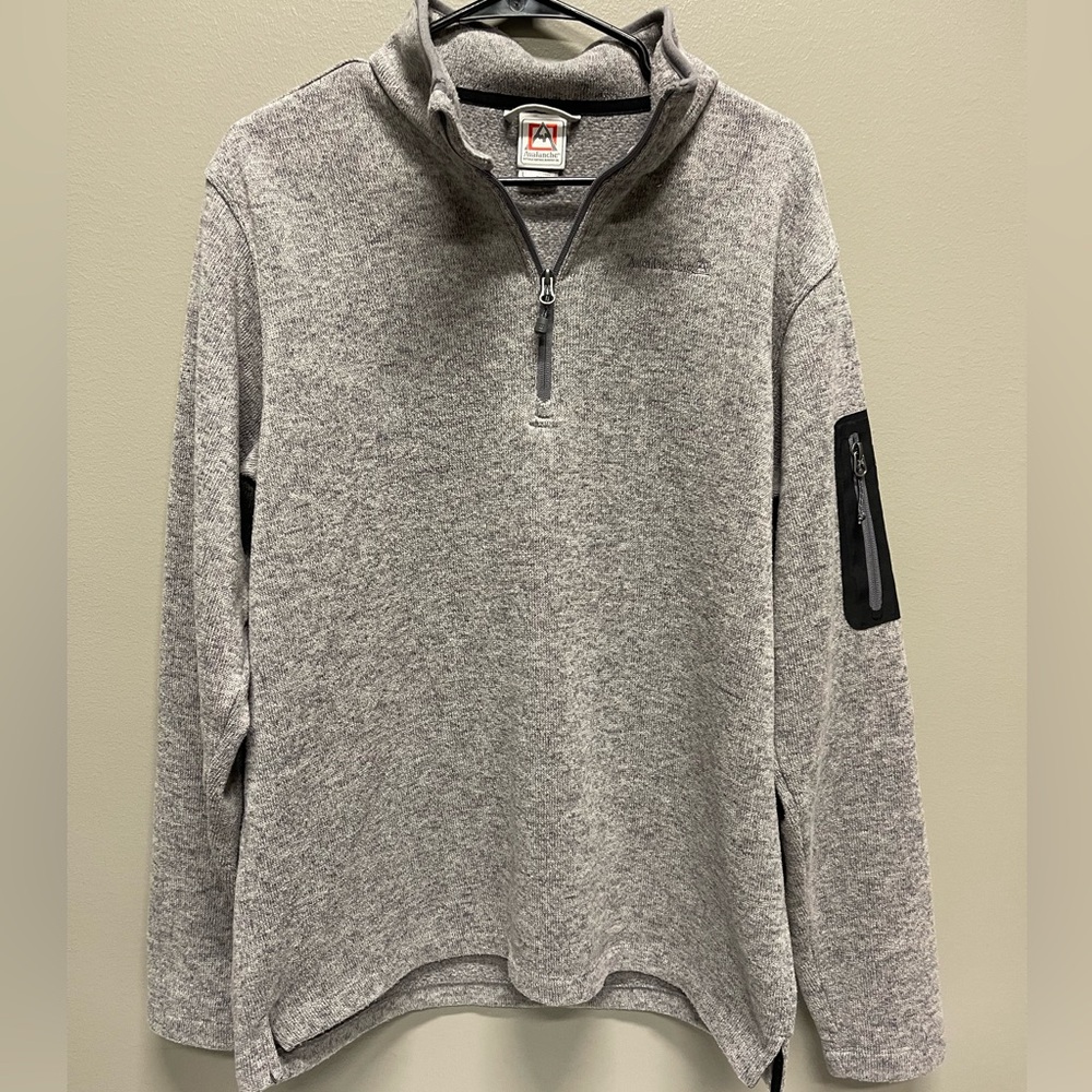 Avalanche Heather Gray 1/4 Zip-Up Sweater
